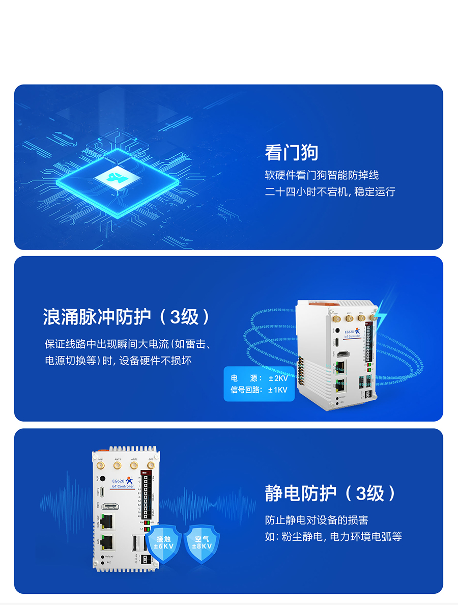 EG628可拓展物聯網控制器的硬件品質